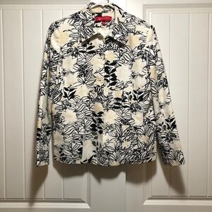 AK Anne Klein Tailored Blazer Floral Print